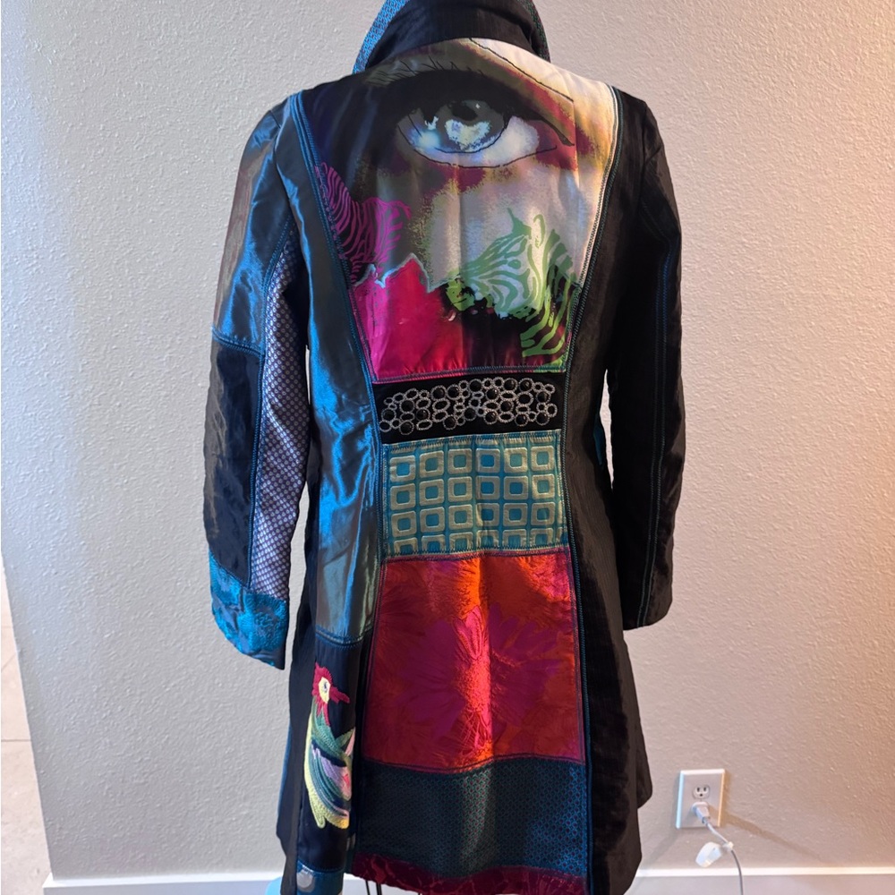 Desigual Multicolor Artistic Trench Coat